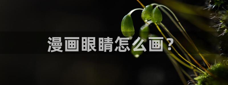 虫虫漫画1056：漫画眼睛怎么画？