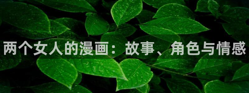虫虫漫画网在线：两个女人的漫画：故事、角色与情感